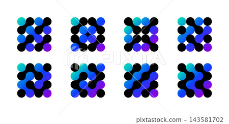 Bio cell logo, medical circuit diagonal sign. Alphabet curves as modern arrow. Innovative science integrated symbol. Connected dots merge as molecule circle. Round puzzle shape, moving round vector Bio cell logo, medical circuit diagonal sign. Alphabet curves as modern arrow. Innovative science integrated symbol. Connected dots merge as molecule circle. Round puzzle shape, moving round vector 143581702
