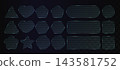 Rippled glass overlay, mobile screen film effect. Fractal wavy distorted acryl plate, ribbed round infographic reflect mirror. Triangle hexagon shape, translucent glassy star. Plastic tv square glitch 143581752