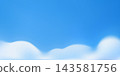 Sky blue background. Light white clouds on summer abstract clear day. Bright vector gradient pattern. Cloudy air sun weather nature texture. Meteorology sunny landscape horizon. Spring heaven backdrop 143581756
