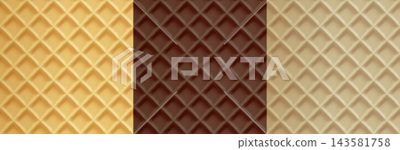 Waffle milk chocolate background, diagonal texture of wafer. Biscuit cookie pattern, fabric textile rectangle and summer stroopwafel lattice, ice cream cone bg. Bakery caramel crepe backdrop cracker Waffle milk chocolate background, diagonal texture of wafer. Biscuit cookie pattern, fabric textile rectangle and summer stroopwafel lattice, ice cream cone bg. Bakery caramel crepe backdrop cracker 143581758
