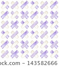 Seamless watercolor pattern of crossed purple and cream washi tape strips forming X shapes. Hand-painted design for scrapbooking, stationery, gift wrapping and textiles 143582666