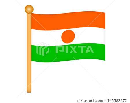 Illustration of the Niger flag waving (2) Illustration of the Niger flag waving (2) 143582972