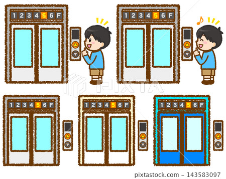 Elevator illustration set 4 143583097