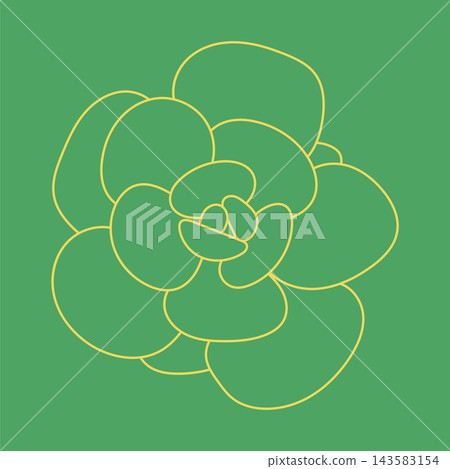 Desert flower for prints and designs, backgrounds. Cute pattern. Doodle Succulent Flower.  143583154