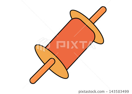 Rolling Pin for Roti and Chapati, Indian Cooking Vector Icon Rolling Pin for Roti and Chapati, Indian Cooking Vector Icon 143583499