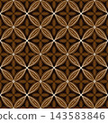 Dark Brown and Cream Geometric Seamless Pattern 143583846