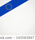 Corner ribbon flag of European Union 143583847