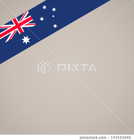 Corner ribbon flag of Australia Corner ribbon flag of Australia 143583848