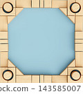 Square Frame Made of Natural Unpainted Wooden Toy Blocks with Copy Space 143585007