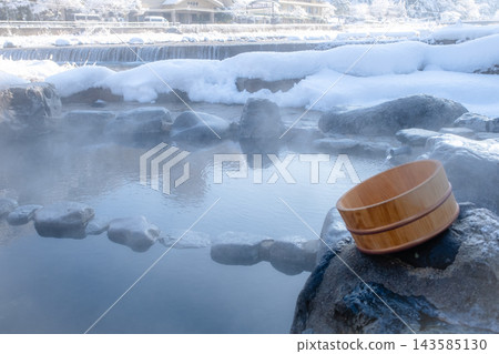 Misasa溫泉的雪景 Misasa溫泉的雪景 143585130
