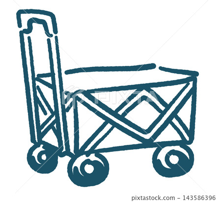 Illustration of a camping carrier. Camping equipment. Hand-drawn style vector material. Illustration of a camping carrier. Camping equipment. Hand-drawn style vector material. 143586396