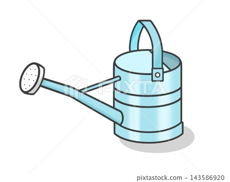 Illustration of a watering can used for gardening. Illustration of a watering can used for gardening. 143586920