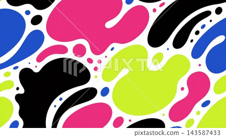 abstract organic pattern composed of large fluid blobs abstract organic pattern composed of large fluid blobs 143587433