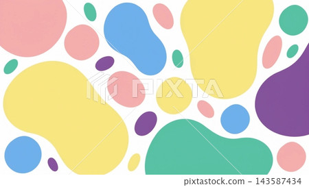 abstract organic pattern composed of large fluid blobs 143587434