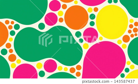 abstract organic pattern composed of large fluid blobs 143587437
