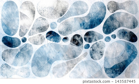 Abstract organic art in a wide landscape composition Abstract organic art in a wide landscape composition 143587445