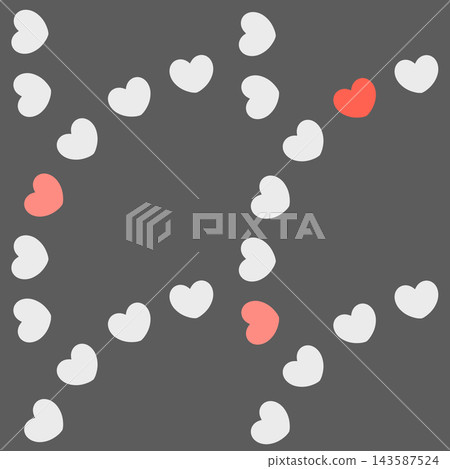Wave pattern with white heart motif Wave pattern with white heart motif 143587524