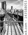 Zoshigaya, Tokyo: Toden Arakawa Line and underground tunnel construction. July 2026. g-6 monochrome. 143588053