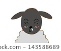 A black sheep that is feeling unwell 143588689