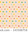 Seamless pattern for fun kindergarten/preschool life - hand-drawn background material 143588758
