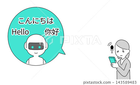 AI Translation & Multilingual Support | Businessmen's Horizontal Banner 143589483
