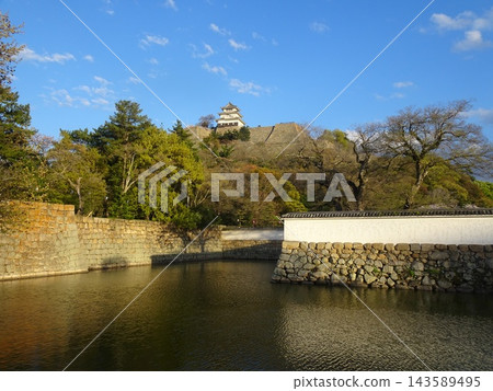 Beautiful castle architecture: The inner moat, earthen walls, stone walls, and existing keep of Marugame Castle (Marugame City, Kagawa Prefecture) Beautiful castle architecture: The inner moat, earthen walls, stone walls, and existing keep of Marugame Castle (Marugame City, Kagawa Prefecture) 143589495