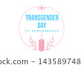 Trans Day of Remembrance with Candle and Circle 143589748