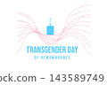 Trans Day of Remembrance with Candle and Pink Lines 143589749