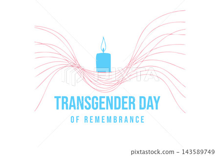 Trans Day of Remembrance with Candle and Pink Lines Trans Day of Remembrance with Candle and Pink Lines 143589749