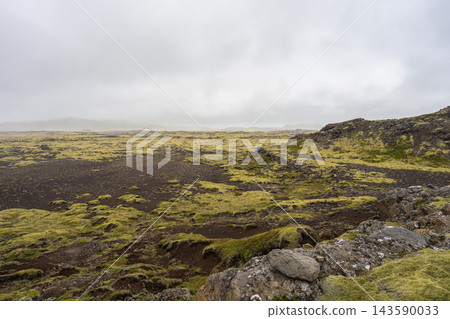 Vigdisarvallavegur Lava Field in Iceland Vigdisarvallavegur Lava Field in Iceland 143590033