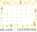 2026年12月曆：聖誕節 143590348