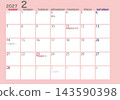 2027年2月曆（星期日開始） 143590398