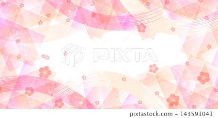 A background of beautiful pink plum blossoms with a lovely brushstroke. A background of beautiful pink plum blossoms with a lovely brushstroke. 143591041