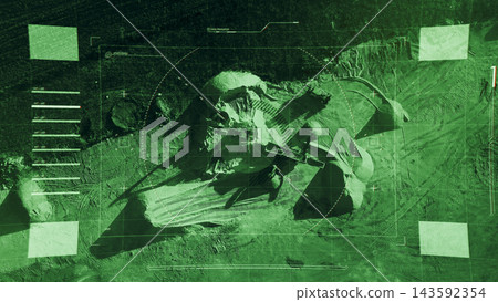 Surveillance tech shows detailed view of location and activity on the ground 143592354