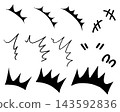 A set of illustrations for manga-style emotional expression symbols and effects. 143592836