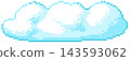 Cloud in simple pixel art 143593062