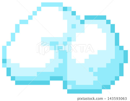Tiny cute cloud in simple pixel art Tiny cute cloud in simple pixel art 143593063