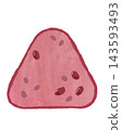 Illustration of simple sekihan rice ball 143593493