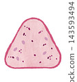 A simple illustration of a shiso rice ball. 143593494