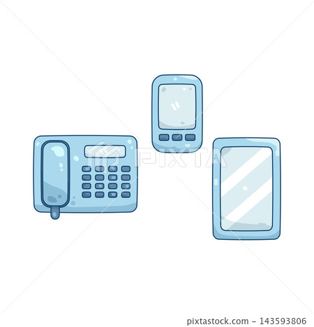 Illustration of communication devices 143593806