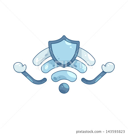 Illustration of signal shield Illustration of signal shield 143593823