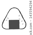 Cute hand-drawn style illustration of a rice ball 143594294