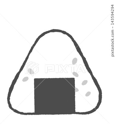 Cute hand-drawn style illustration of a rice ball Cute hand-drawn style illustration of a rice ball 143594294