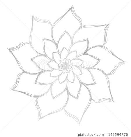 Circle frame border - Flower Circle frame border - Flower 143594776