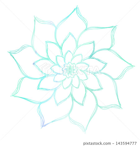 Circle frame border - Flower Circle frame border - Flower 143594777
