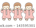 一組用來描述嬰兒睡眠的表情 143595301