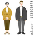 Male and female business professionals (3) | Full body shots, 2 people 143595673