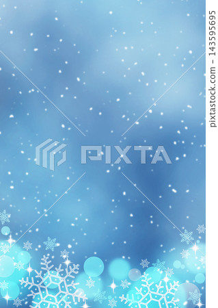 A Christmas background with bokeh and snowflakes in blue tones. A Christmas background with bokeh and snowflakes in blue tones. 143595695