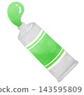 A hand-drawn style illustration with green paint. 143595809