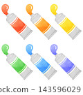 A set of hand-painted style illustration materials. 143596029